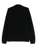 Moncler suede-panels cotton-blend cardigan