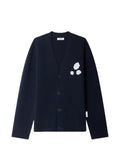 SANDRO furry-jacquard flower cardigan