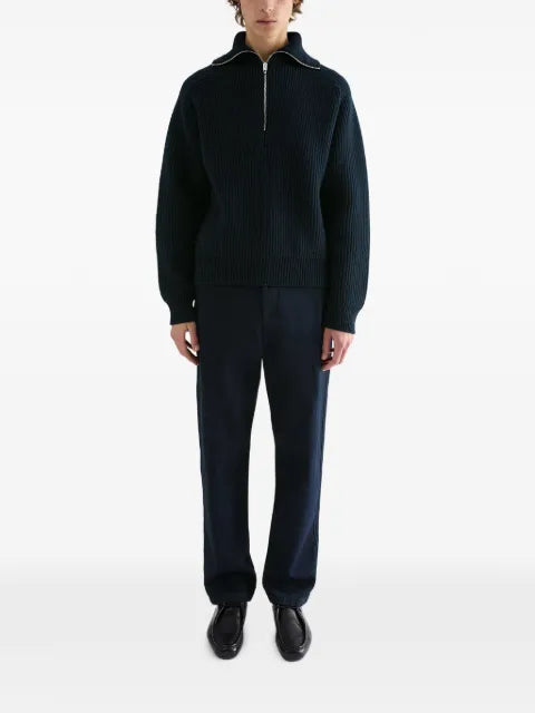 Jil Sander ribbed zip-up sweater