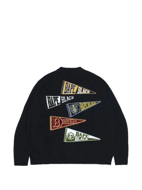 A BATHING APE® patch-detailing cardigan
