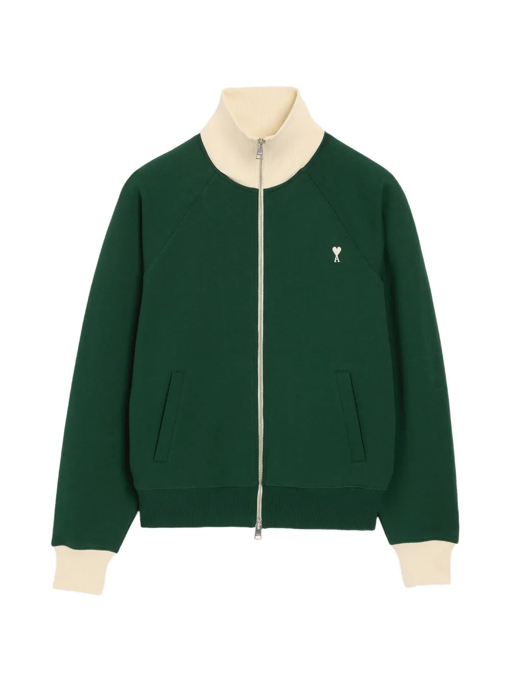 AMI Paris Ami de Coeur Zip-Up Sweater