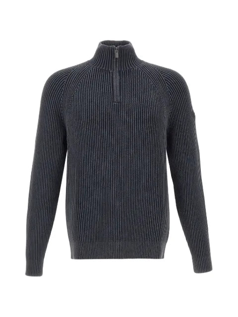 RRD Cotton 7 Techno Wash half-zip rib-knit sweater