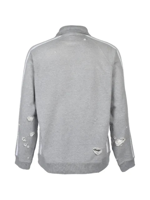 Needles damaged cotton-jersey track jacket
