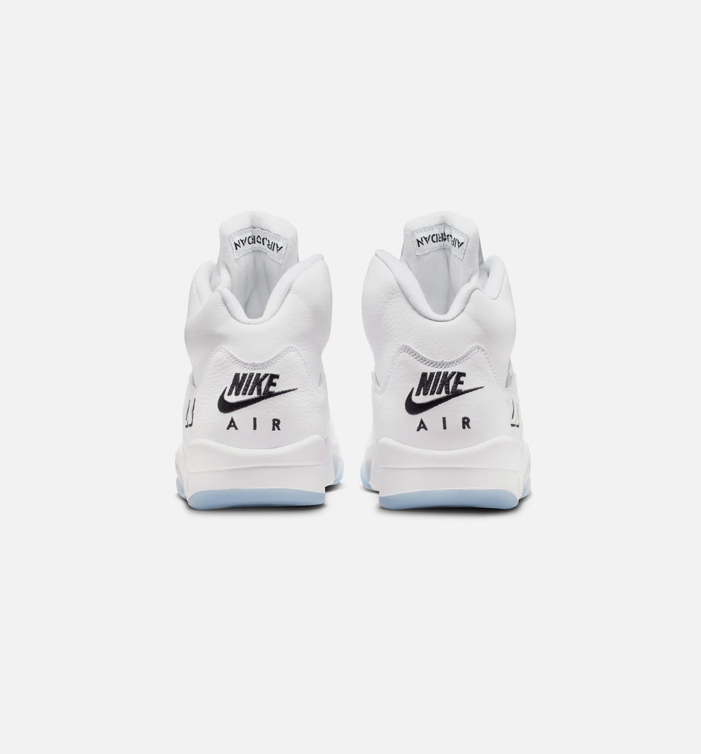Air Jordan 5 Retro OG 'White Metallic' - Men's Lifestyle Sneaker (White/Metallic Silver/Black)