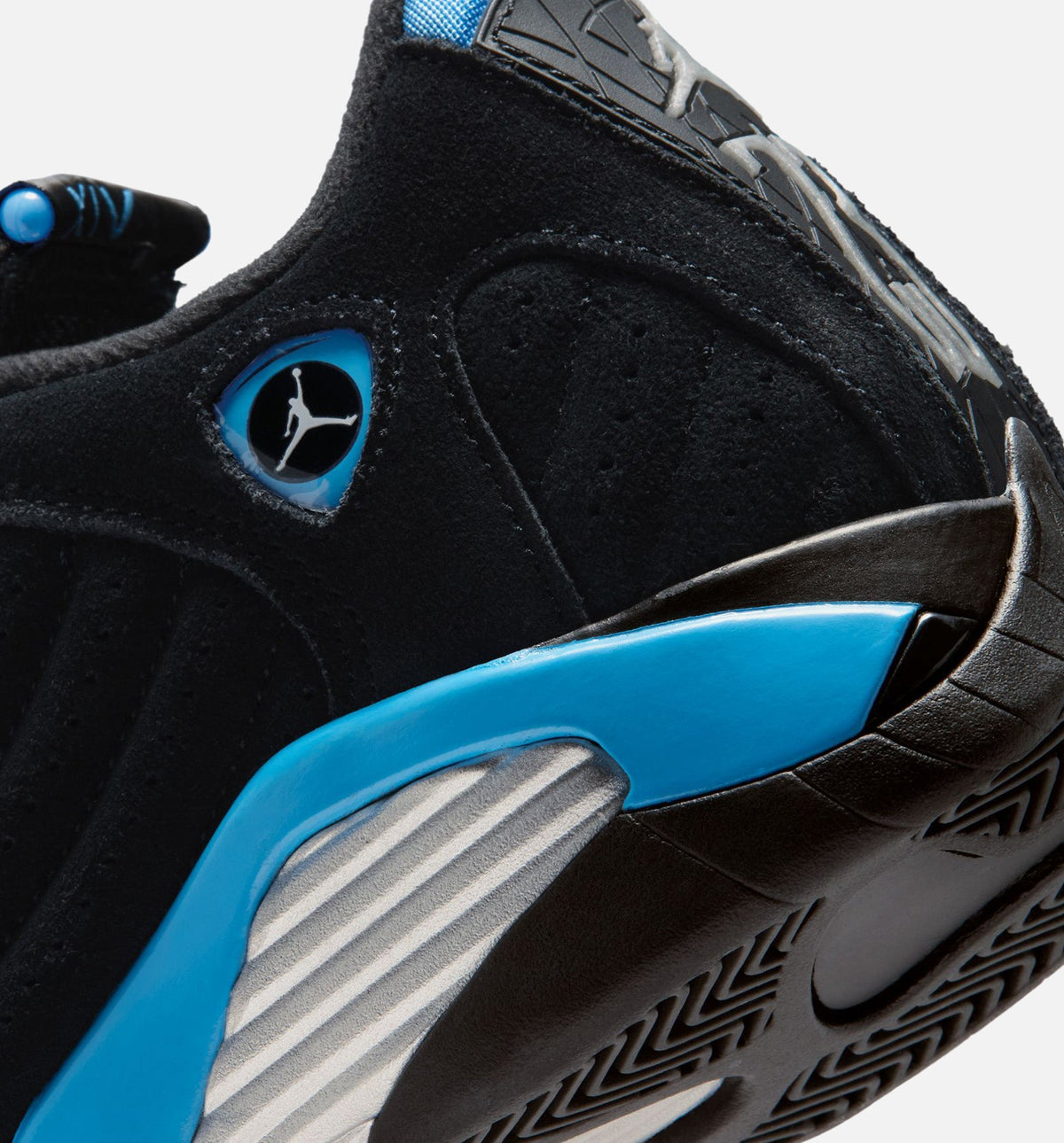 Air Jordan 14 Retro Black University Blue Grade School Lifestyle Shoes - Black/White/University Blue