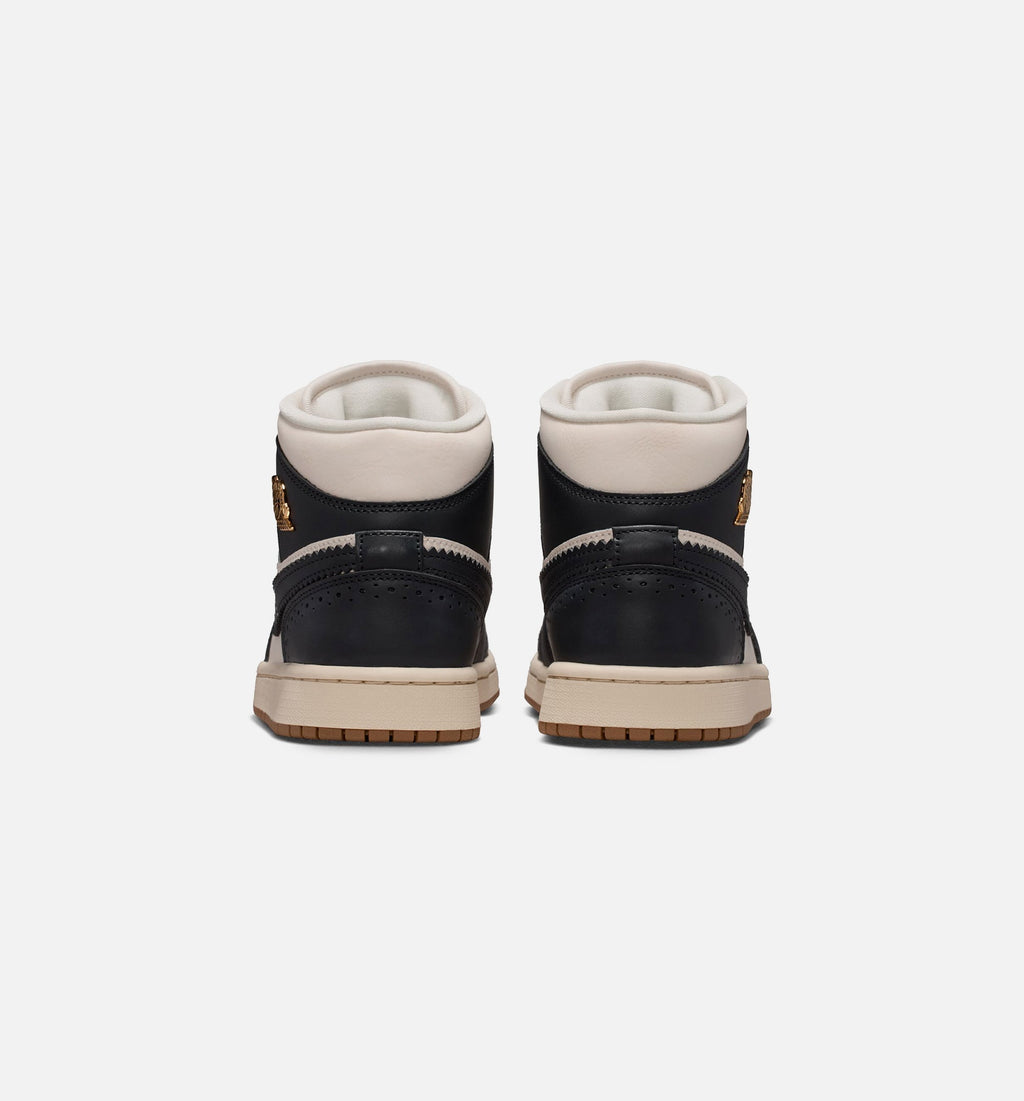 Air Jordan 1 Mid SE - Women's Lifestyle Sneaker (Off-Noir/Chalk/Pearl White)