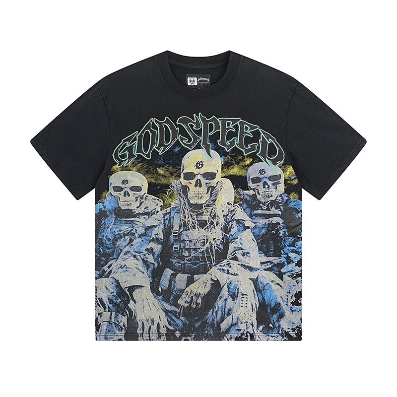 Godspeed Skull & Blue Eye Graphic T-Shirt