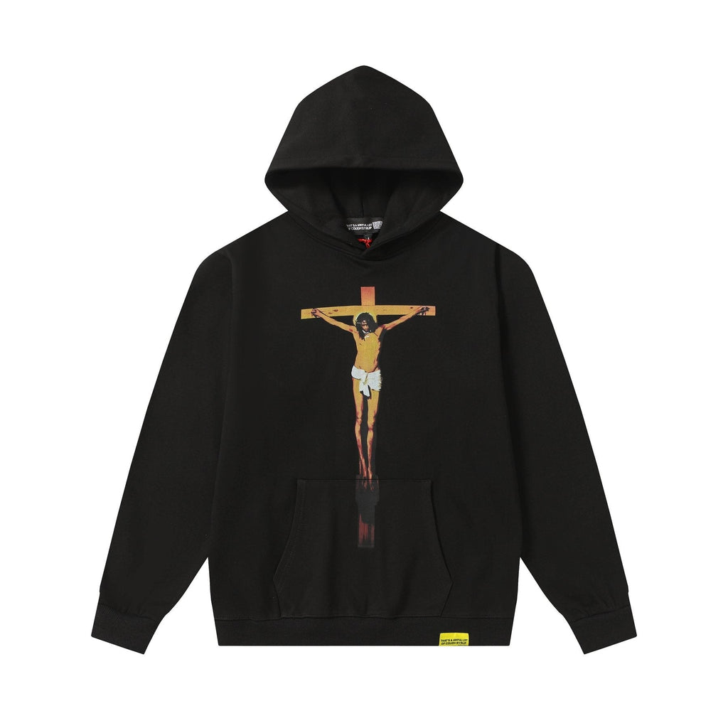 THAT'S A AWFUL LOT OF COUGH SYRUP Crucifixion Graphic Pullover Hoodie