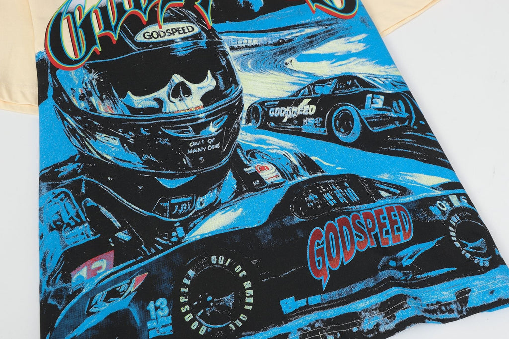 Godspeed Cream Racing Graphic T-Shirt