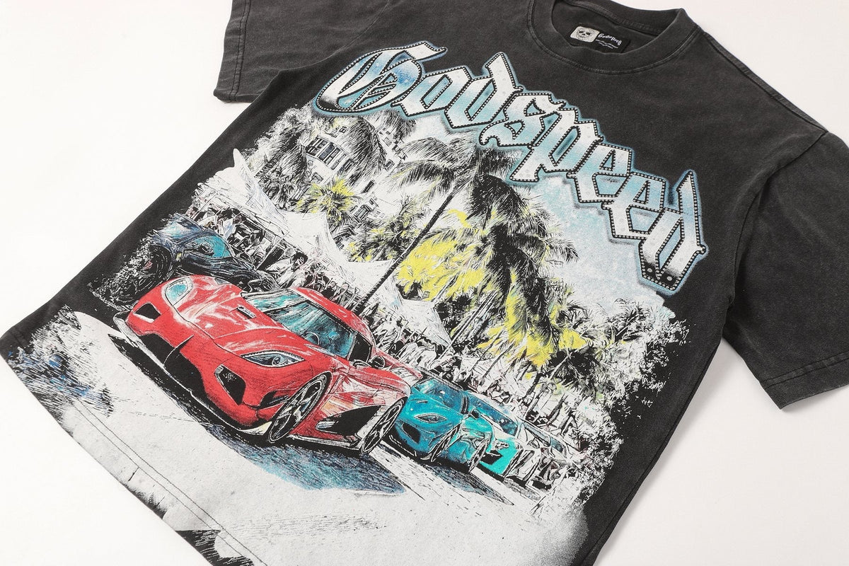 Godspeed Washed Black Rock Graphic T-Shirt