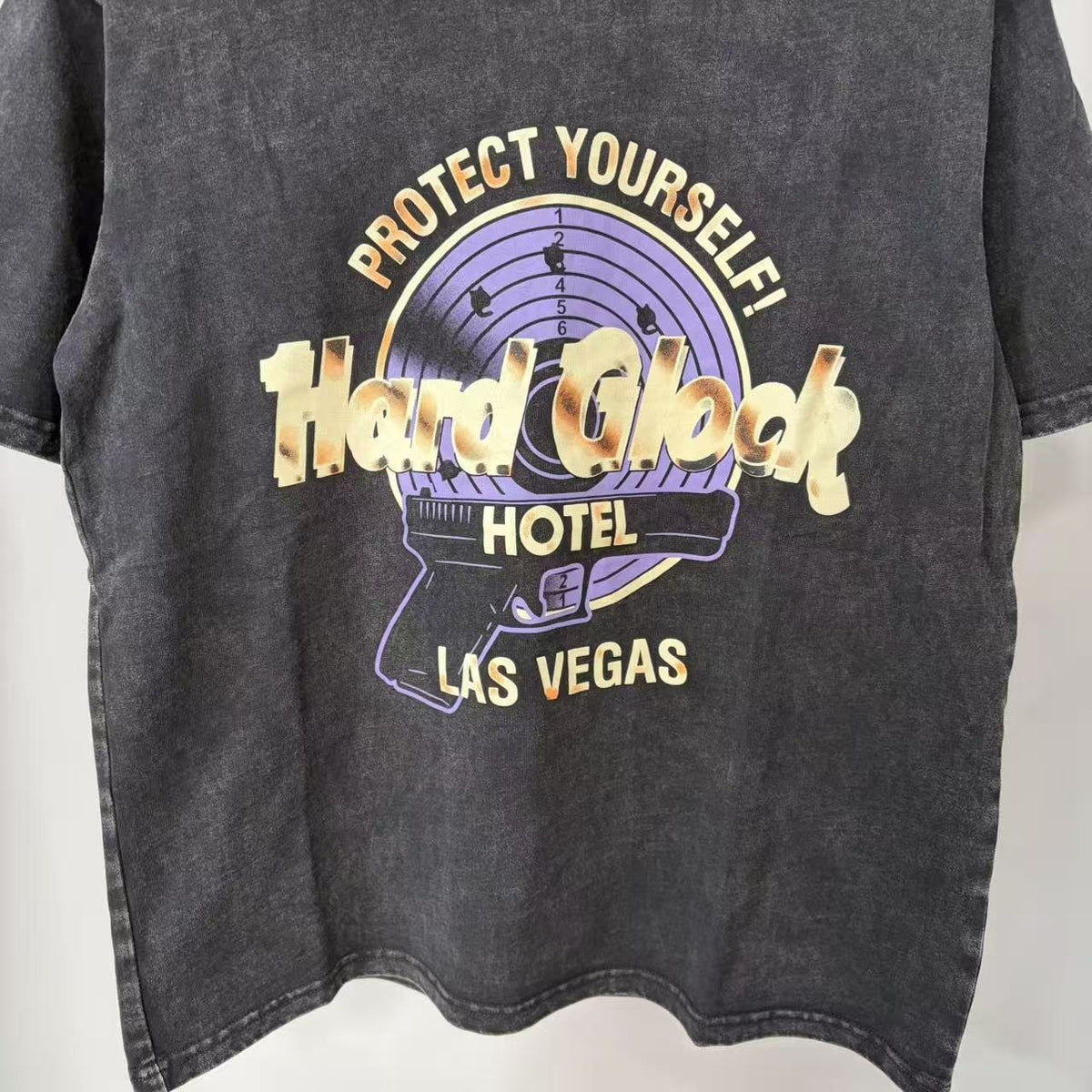 TRIPLE SEVENS Hard Glock Hotel Las Vegas Washed Graphic T-Shirt