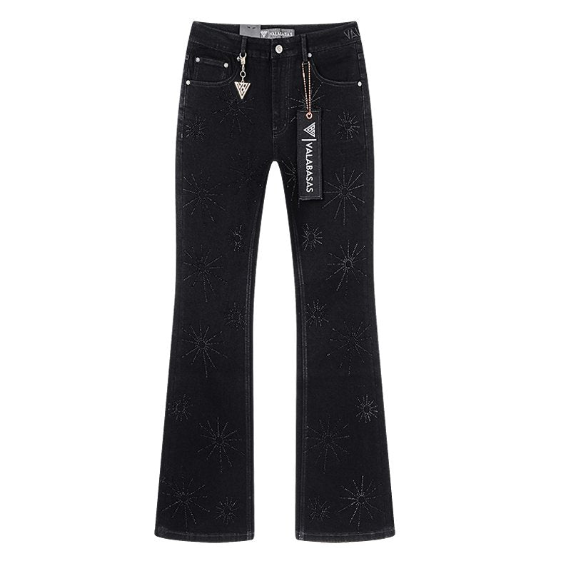 VALABASAS Black Starburst Embellished Jeans