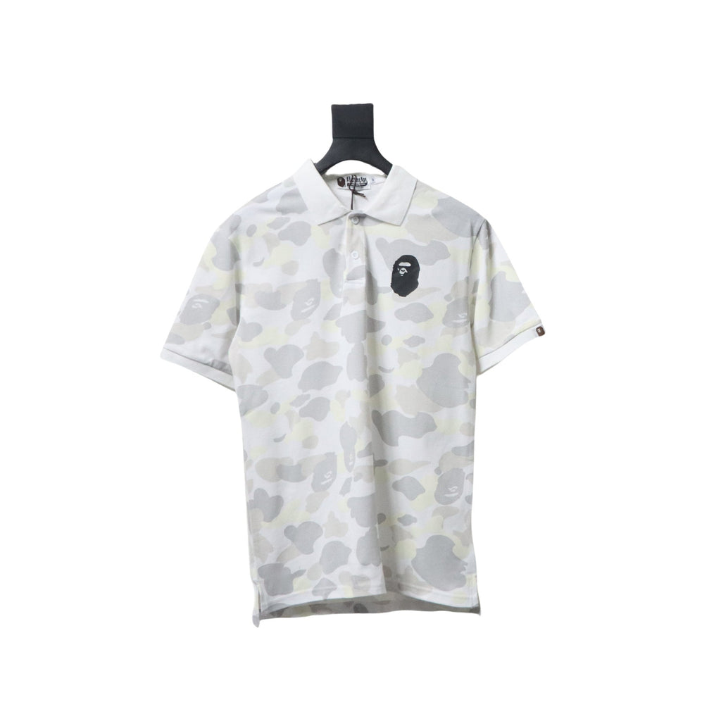 BAPE City Camo Large Ape Head Relaxed Fit Polo White