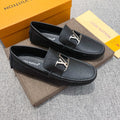 Louis Vuitton Black Metal-Hardware Loafers - Moccasin-Inspired Toe Seam