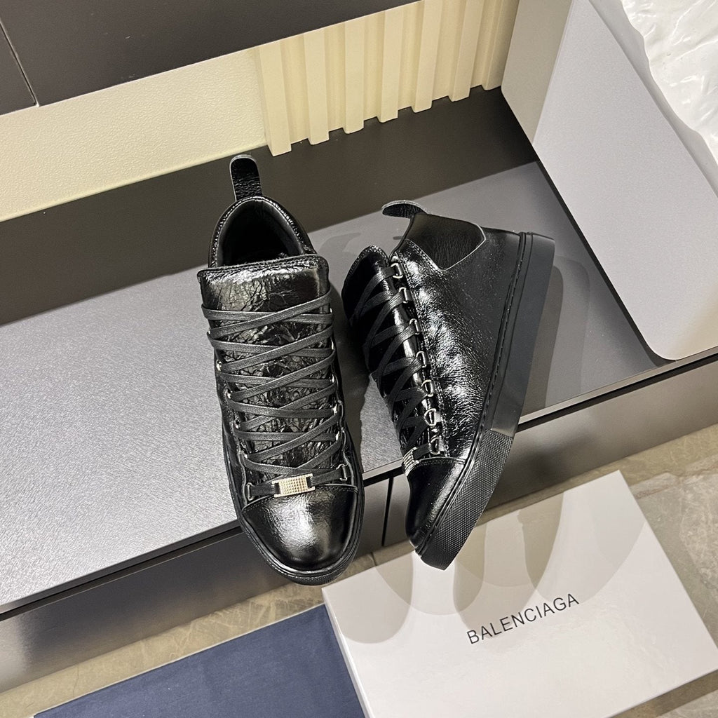 Balenciaga Black Textured High-Top Sneakers