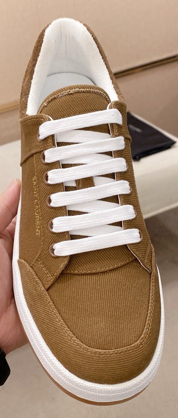 Saint Laurent Perforated Low-Top Sneakers - Padded Collar
