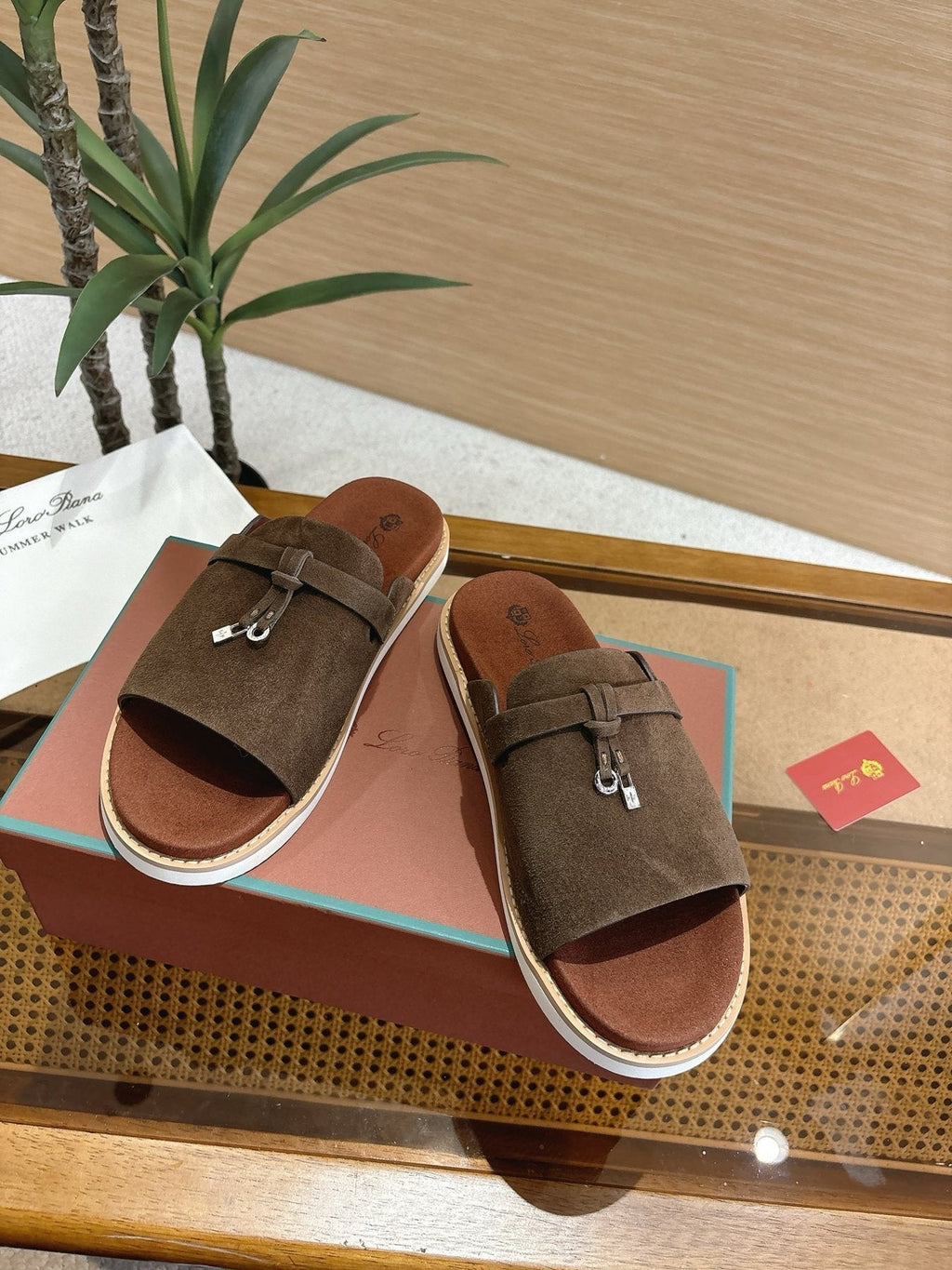 Loro Piana Men's Cross-Strap Mule Sandals