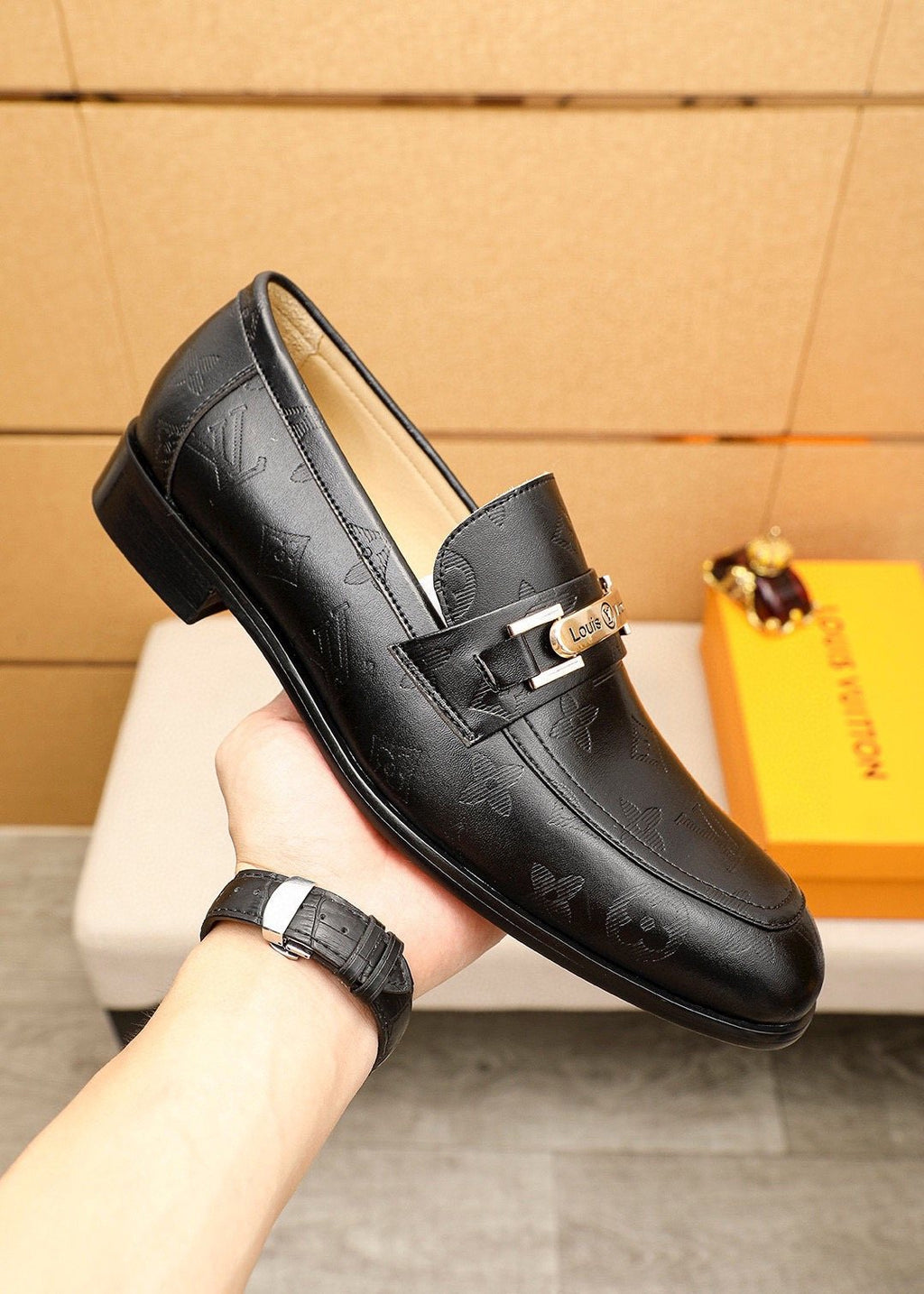 Louis Vuitton Textured Hardware Loafers