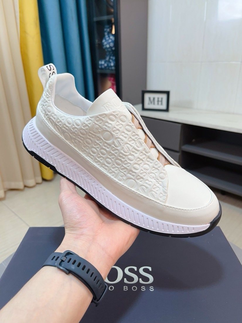 Hugo Boss Textured Slip-On Sneakers