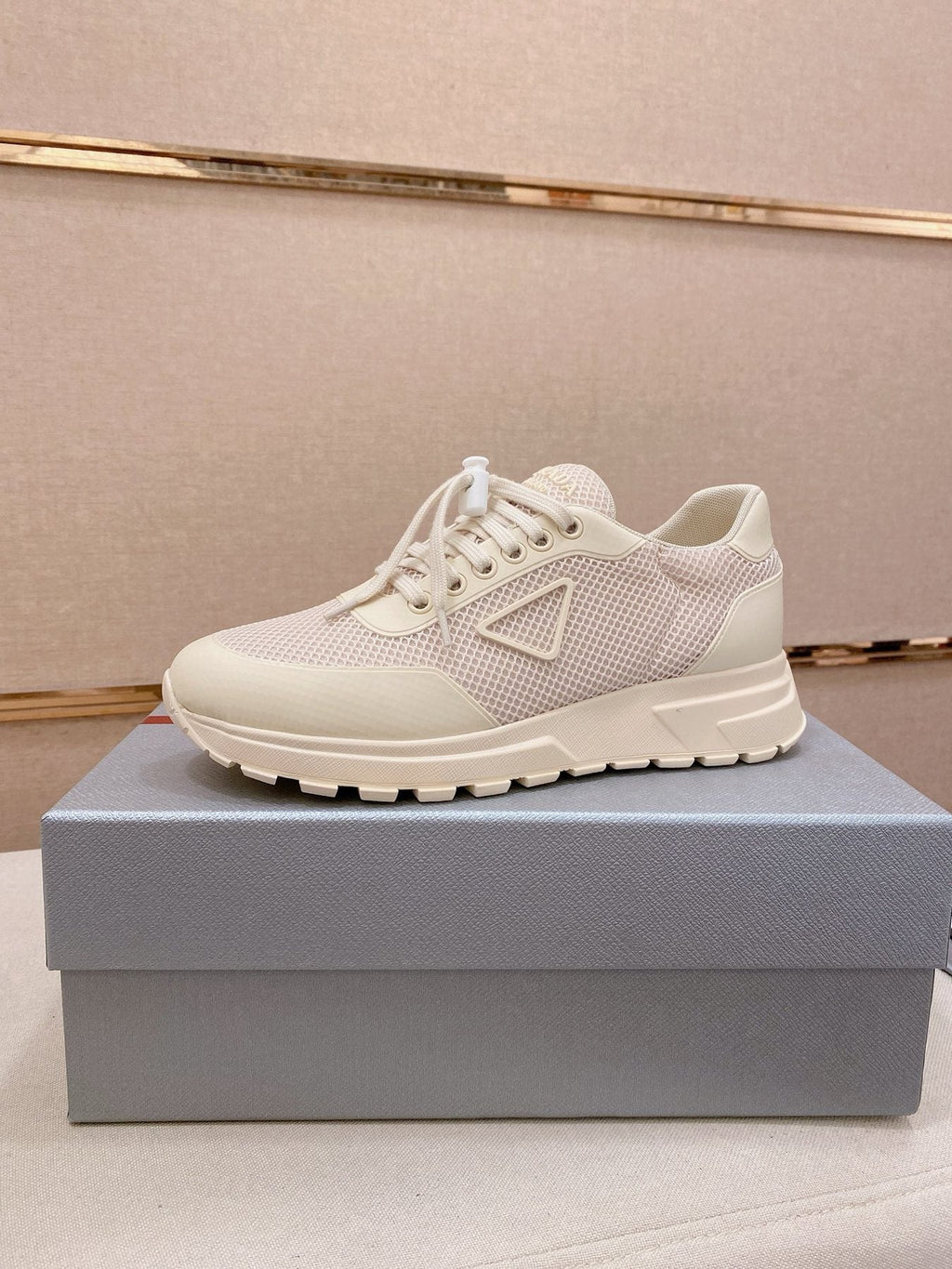 Prada Men's Knit Low-Top Sneakers