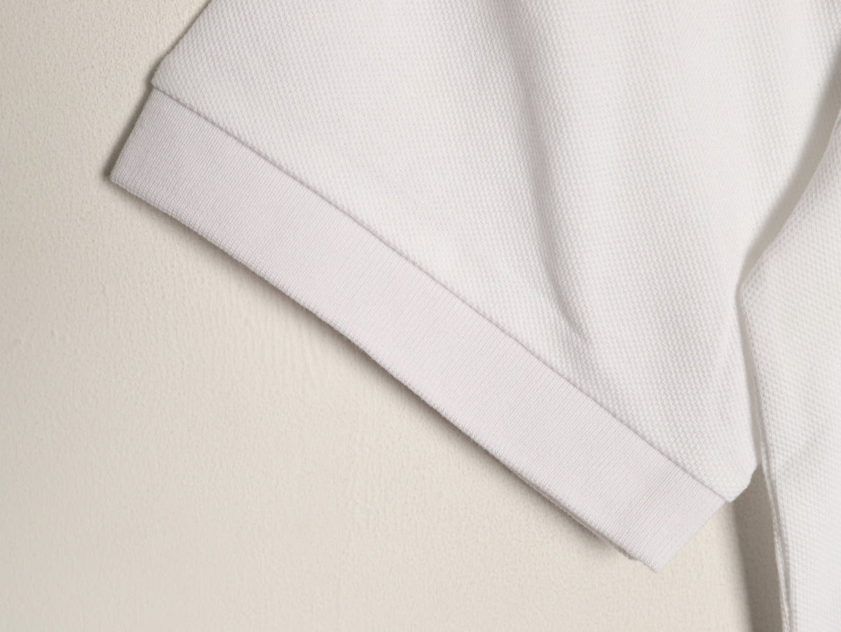 Louis Vuitton Classic Small-Logo Embroidered Polo - White