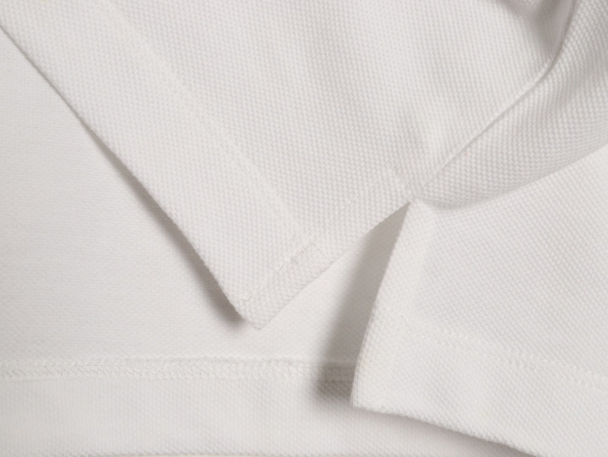 Louis Vuitton Classic Small-Logo Embroidered Polo - White