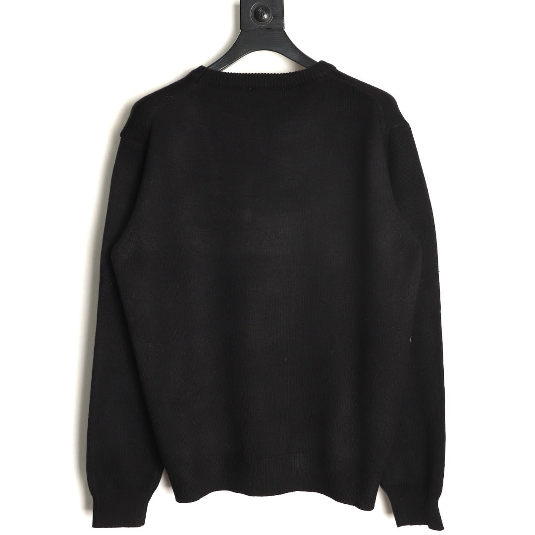 Gucci Signature-Logo Crewneck Sweater - Black